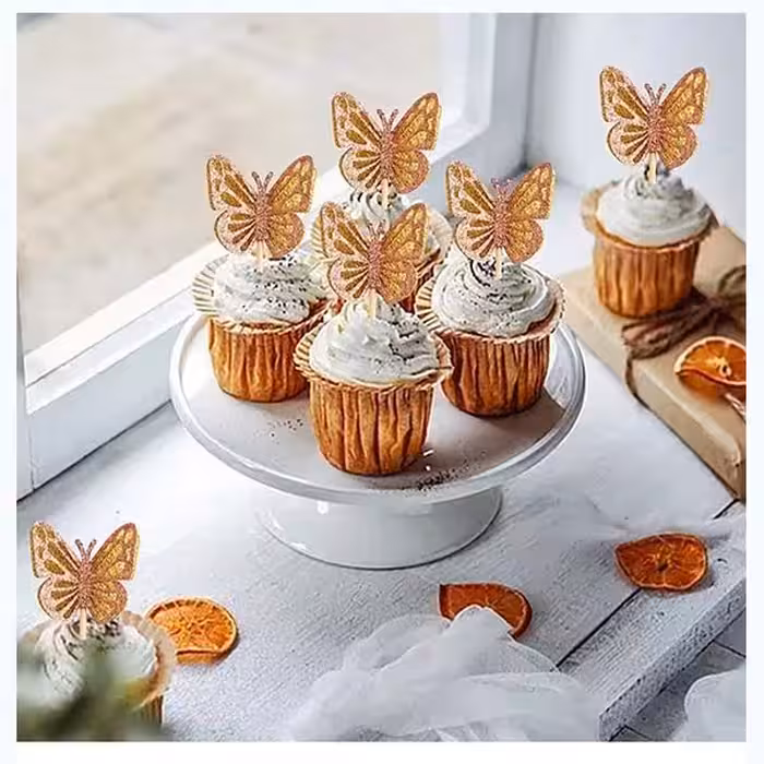 ابزار تزیین کیک به گز مدل پروانه مجموعه 3 عددی