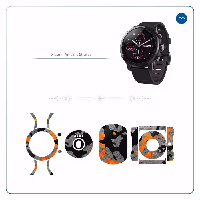 برچسب ماهوت طرح Autumn Army مناسب برای ساعت هوشمند شیایومی Amazfit Stratos