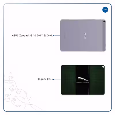 برچسب پوششی ماهوت مدل Jaguar Cars مناسب برای تبلت ایسوس Zenpad 3S 10 2017 Z500KL
