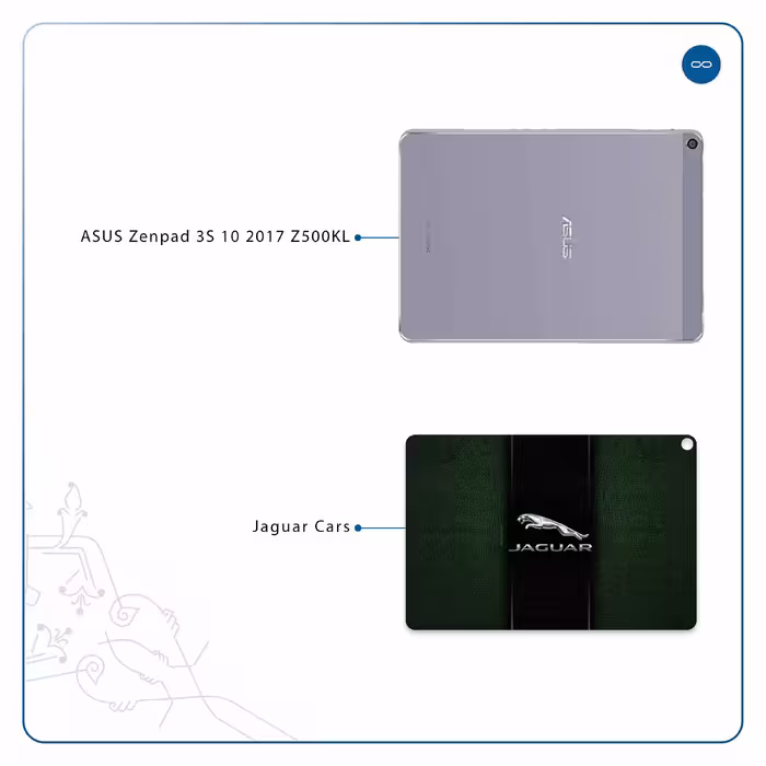 برچسب پوششی ماهوت مدل Jaguar Cars مناسب برای تبلت ایسوس Zenpad 3S 10 2017 Z500KL