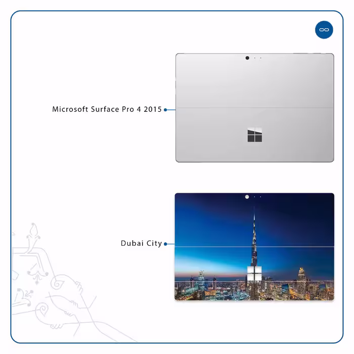 برچسب پوششی ماهوت مدل Dubai City مناسب برای تبلت مایکروسافت Surface Pro 4 2015