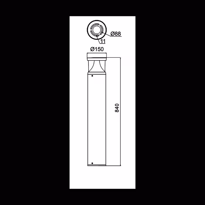 چراغ چمنی 18 وات گلنور مدل فانوس 
