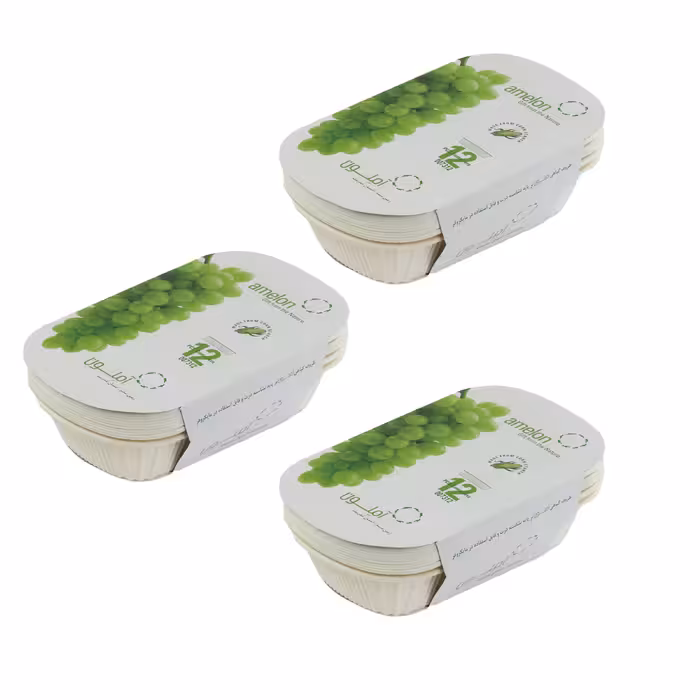 ظرف یکبار مصرف آملون مدل 1p مجموعه 36 عددی