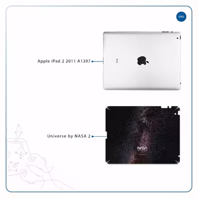 برچسب پوششی ماهوت مدل Universe-by-NASA-2 مناسب برای تبلت اپل iPad 2 2011 A1397