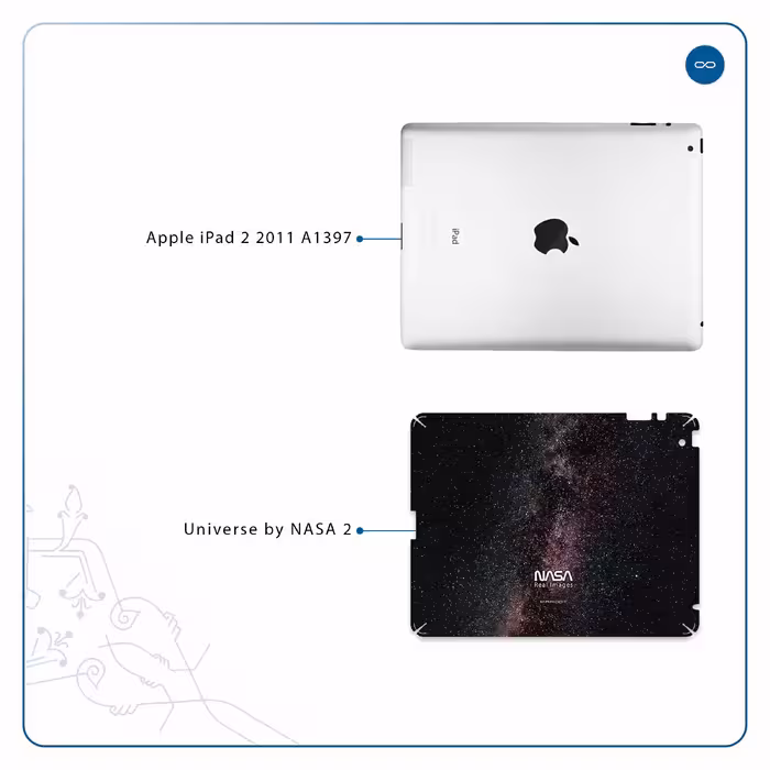 برچسب پوششی ماهوت مدل Universe-by-NASA-2 مناسب برای تبلت اپل iPad 2 2011 A1397