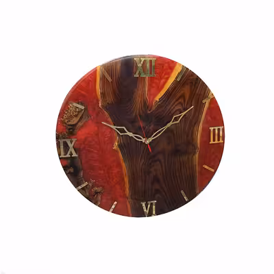 ساعت دیواری رزینی مدل سنجد و عقیق