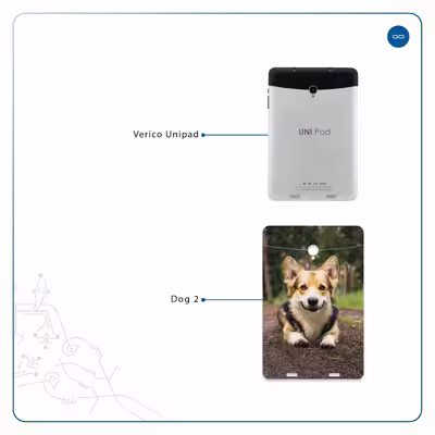 برچسب پوششی ماهوت مدل Dog-2 مناسب برای تبلت وریکو Unipad
