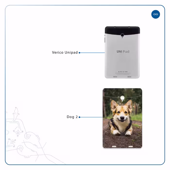 برچسب پوششی ماهوت مدل Dog-2 مناسب برای تبلت وریکو Unipad