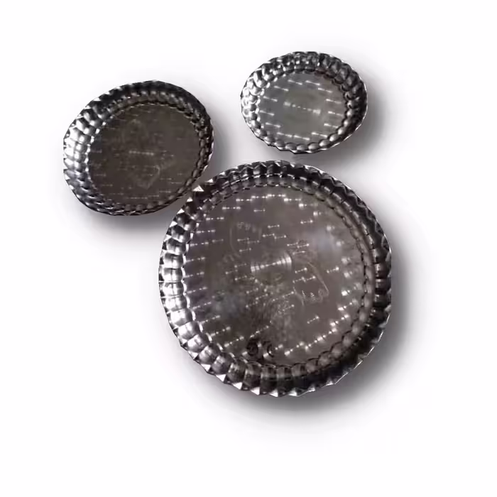 سینی مدل سنتی لب کنگره ای کد s9030 مجموعه 6 عددی