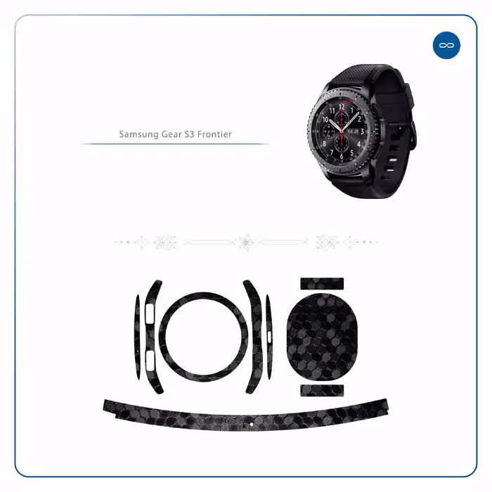 برچسب ماهوت طرح Honey-Comb-Circle مناسب برای ساعت هوشمند سامسونگ Galaxy Gear S3 Frontier