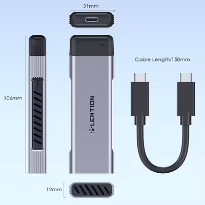 مبدل USB-C به M.2 لنشن مدل C9Elite