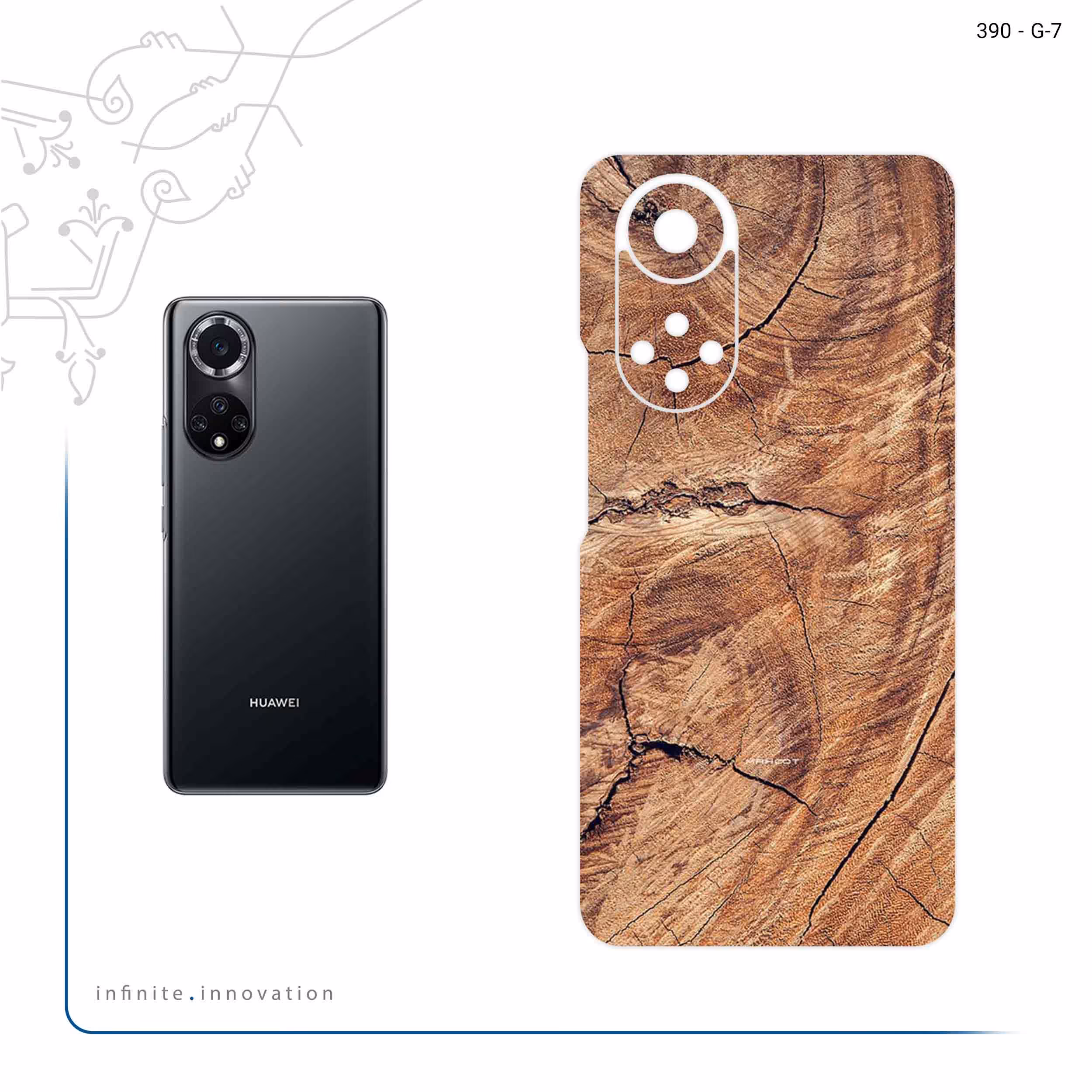 برچسب پوششی ماهوت مدل Wood Texture 5 مناسب برای گوشی موبایل هوآوی Nova 9