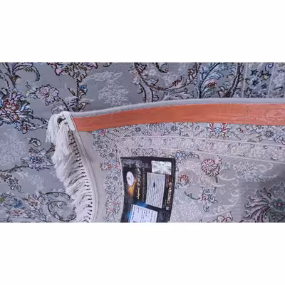 فرش ماشینی زمرد مشهد مدل سپهر زمینه طوسی