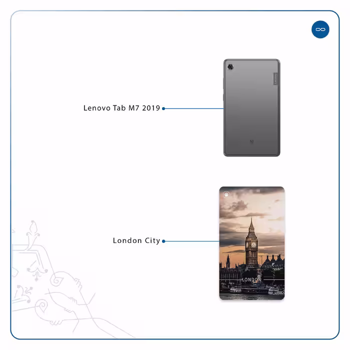 برچسب پوششی ماهوت مدل London City مناسب برای تبلت لنوو Tab M7 2019