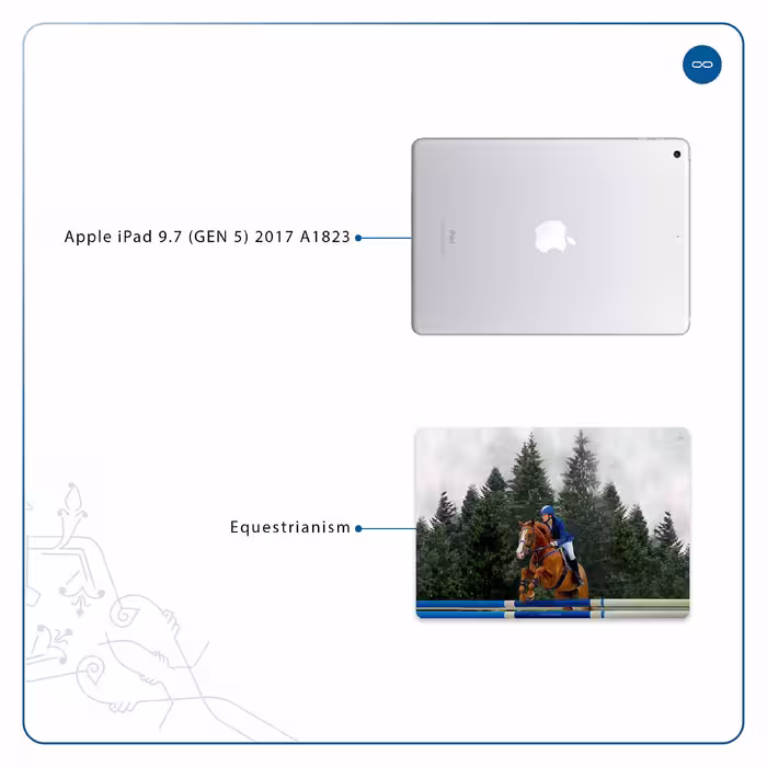 برچسب پوششی ماهوت مدل Equestrianism مناسب برای تبلت اپل iPad 9.7 (GEN 5) 2017 A1823