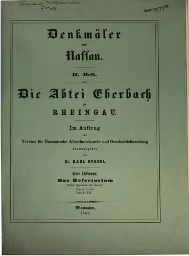 خرید و دانلود نسخه کامل کتاب Die Abtei Eberbach im Rheingau / Das Refectorium [Refektorium]