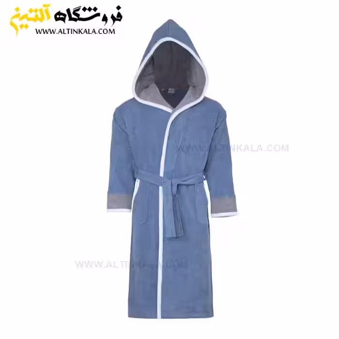 حوله پالتویی کودک سلین طرح پسفیک ابی-طوسی سایز 4-5