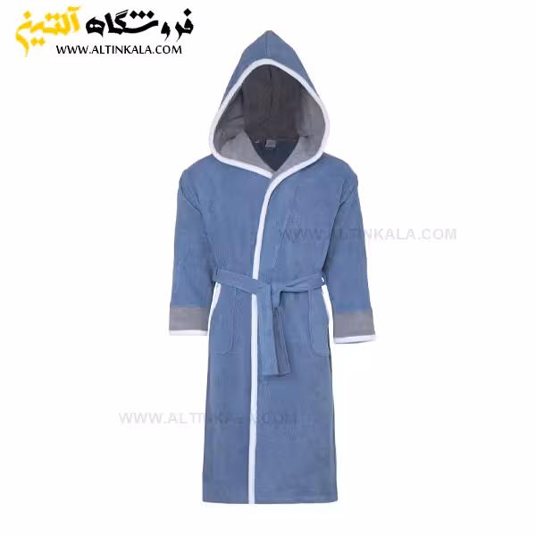 حوله پالتویی کودک سلین طرح پسفیک ابی-طوسی سایز 4-5