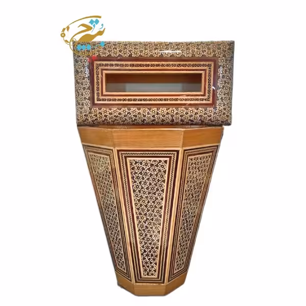 ست سطل و جادستمال کاغذی خاتم کاری استخونی