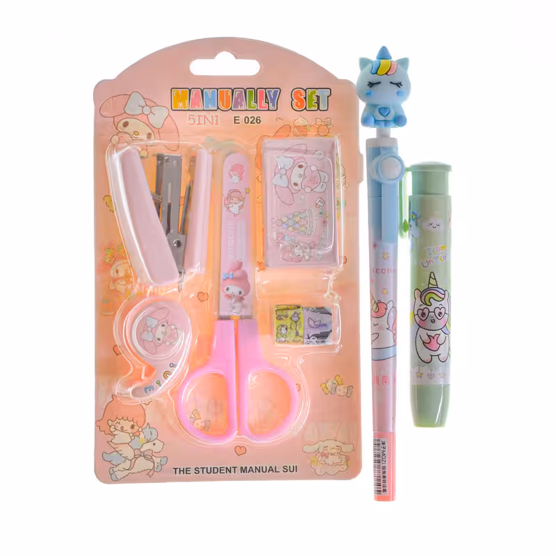 بسته لوازم تحریر مدل ملودی طرح سانریو بسته 8 عددی | کالا مکس