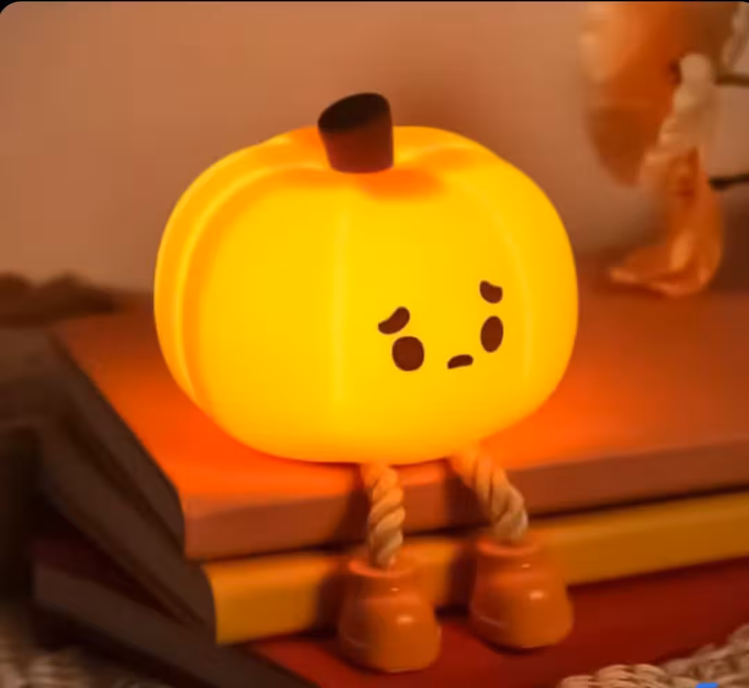چراغ خواب سیلیکونی مدل کدو تنبل تک رنگ