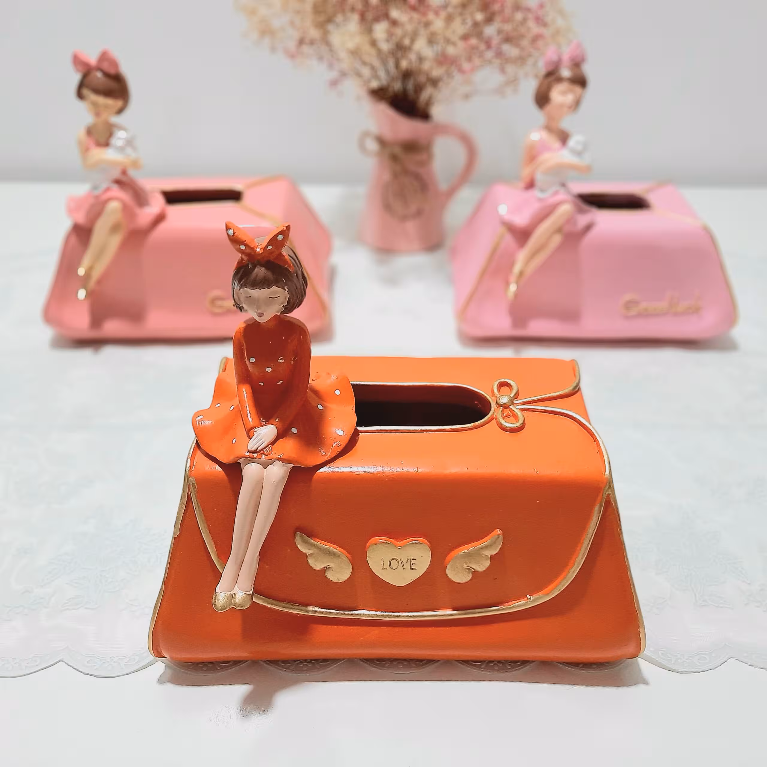 جا دستمال کاغذی مدل دختر