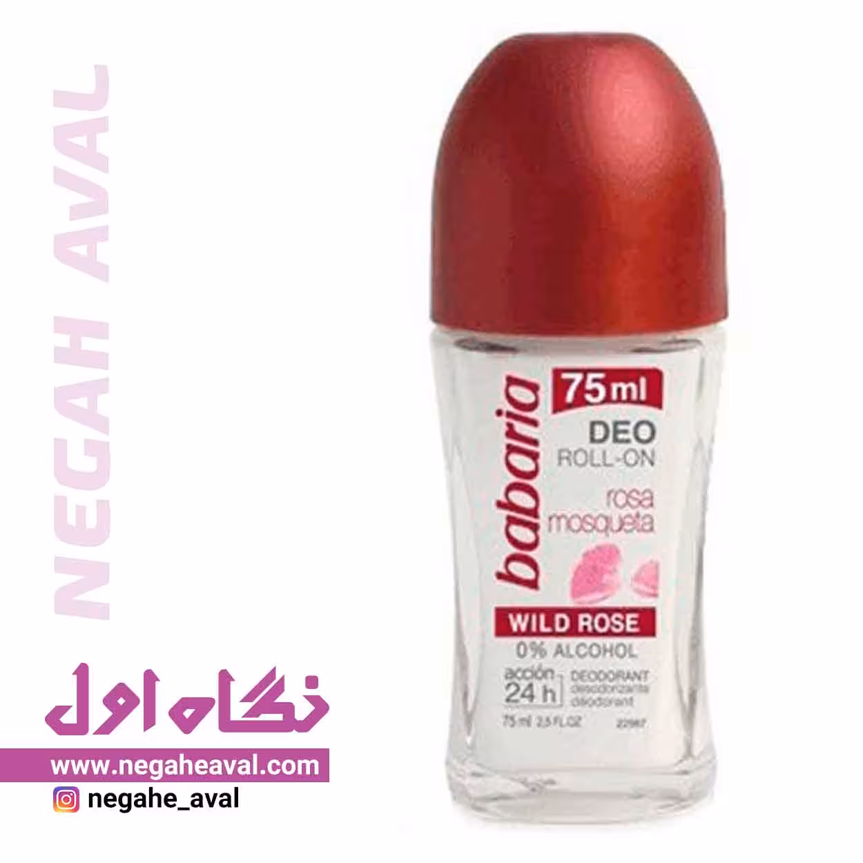 رول ضدتعریق wild rose باباریا حجم 75 میلی لیتر