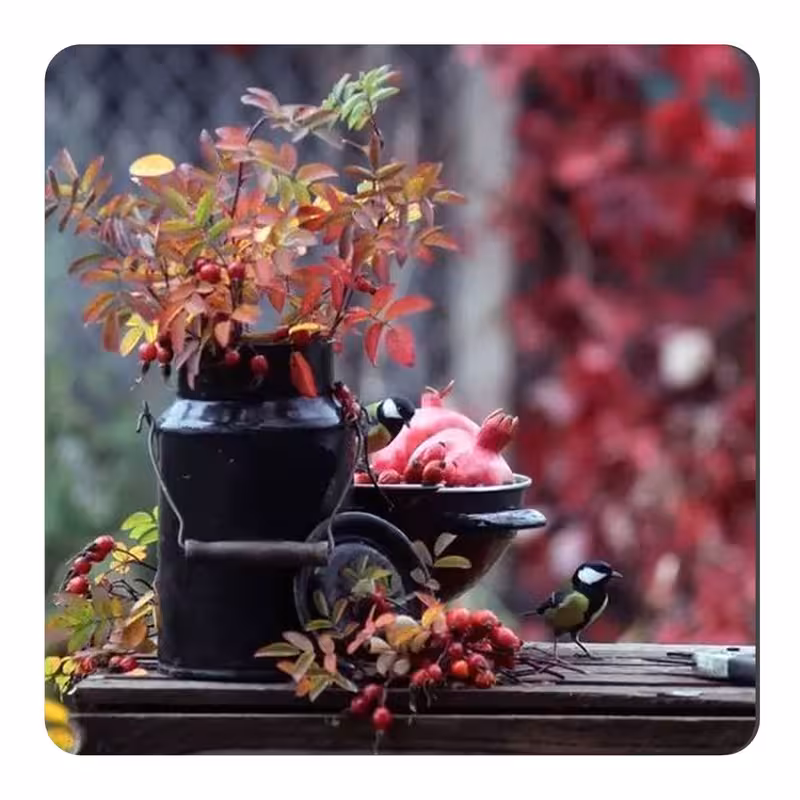 مگنت طرح پرنده و انار و گل کد wmg2373