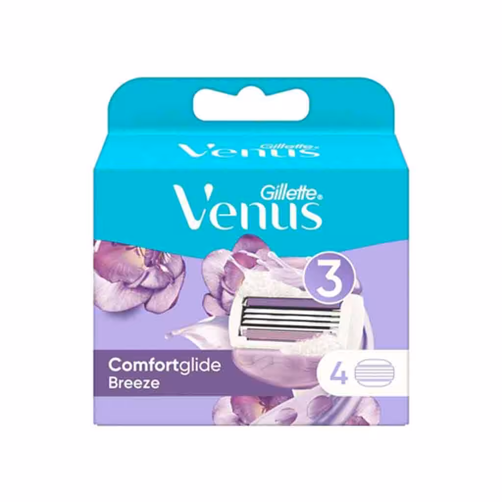 تیغ یدک ژیلت Gillette Venus Breeze سه تیغه ژیلت 4 عددی