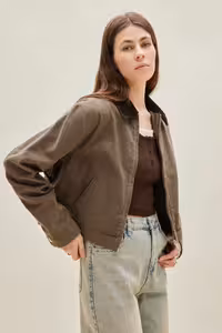 کاپشن زنانه خاکی دفکتو