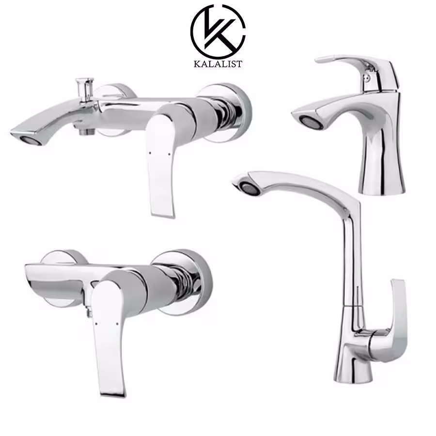 شیرآلات ست راسان مدل لوتوس کروم