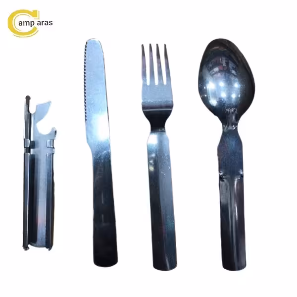 ست قاشق و چنگال و کارد استیل - کمپ آراس