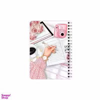 دفترچه یادداشت 80 برگ بامبیلیپ مدل چوبی طرح روزمرگی و عکاسی کد 0599713