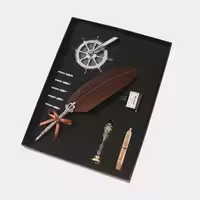 ست کالیگرافی قلم پر کارائیب Calligraphy set feather pen Caribbean