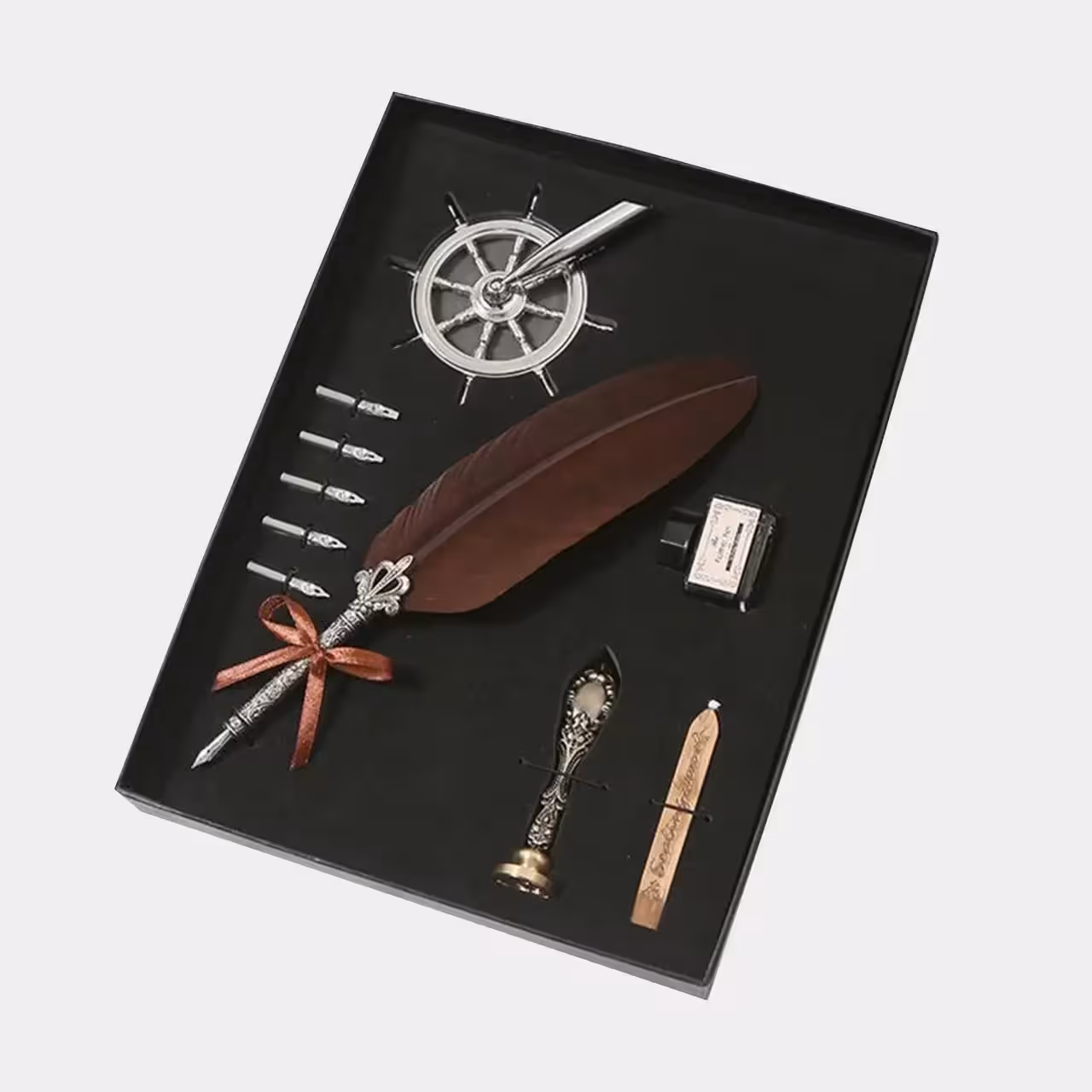 ست کالیگرافی قلم پر کارائیب Calligraphy set feather pen Caribbean