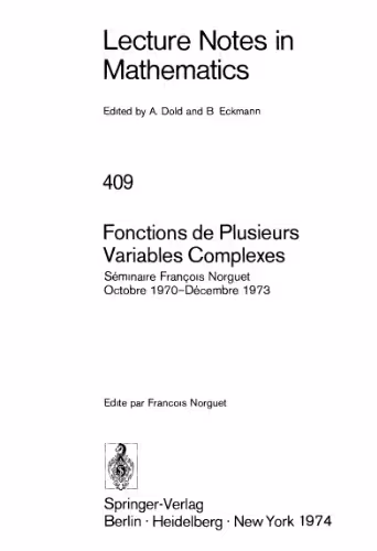 خرید و دانلود نسخه کامل کتاب Fonctions de Plusieurs Variables Complexes