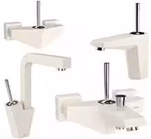 ست شیرالات شودر مدل تیفانی شیری کروم