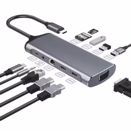 هاب 11 پورت USB-C پاورولوجی مدل P11CHBGY