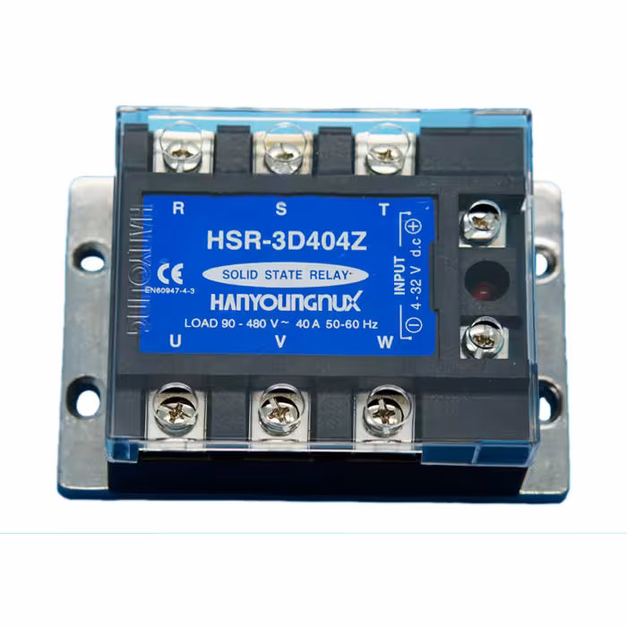 رله جامد 3 فاز AC/DC ورودی DC خروجی AC هانیانگ مدل HANYOUNG HSR-3D404Z