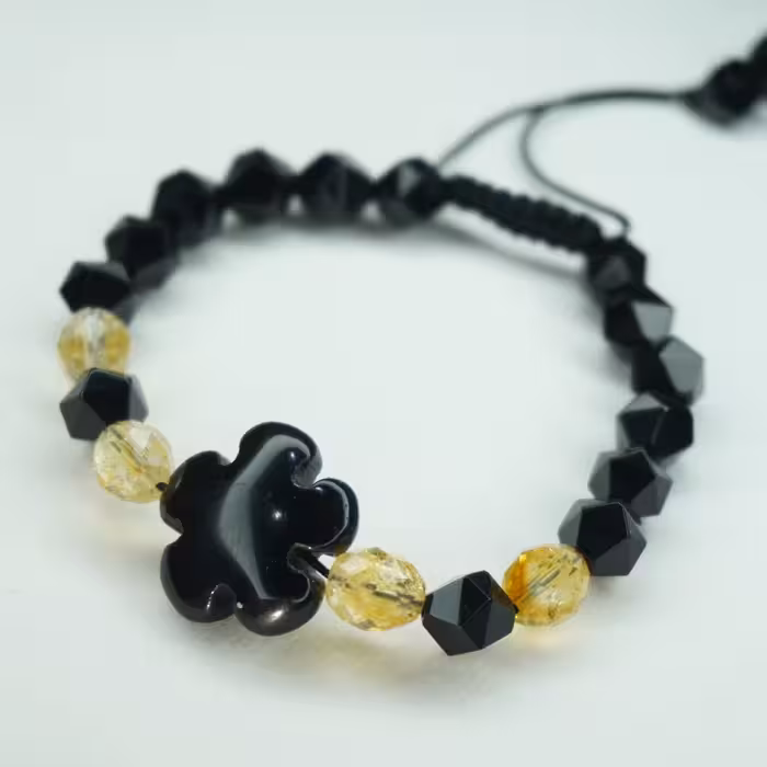 دستبند طرح گل سیترین و کد 310259