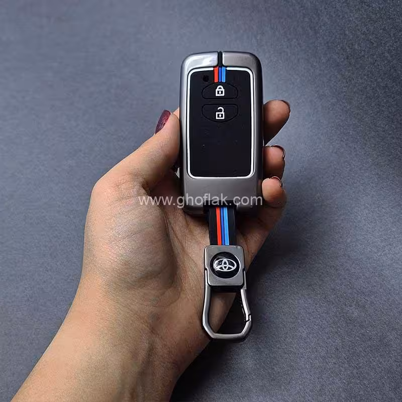 کاور ریموت تویوتا لندکروز و پرادو و آریون دورفلزی دو دکمه