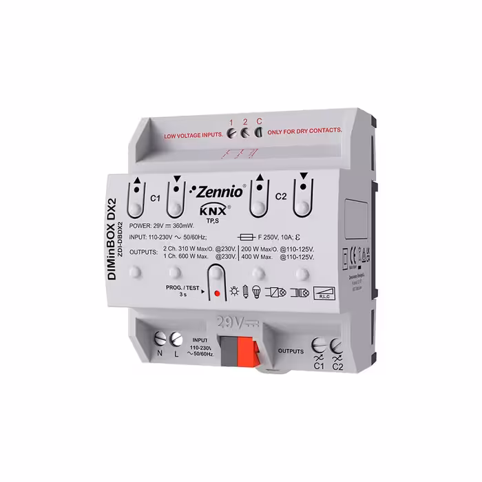 رله دیمر 2 کانال زنیو مدل ZDIDBDX2