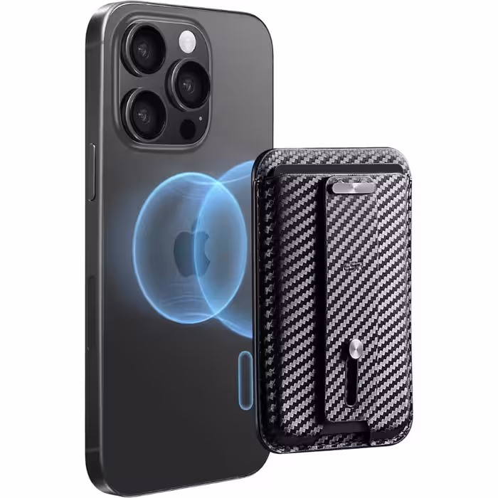 جاکارتی مغناطیسی چرمی ESR Magnetic Wallet Carbon Fiber