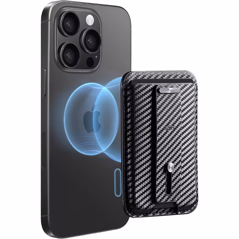 جاکارتی مغناطیسی چرمی ESR Magnetic Wallet Carbon Fiber