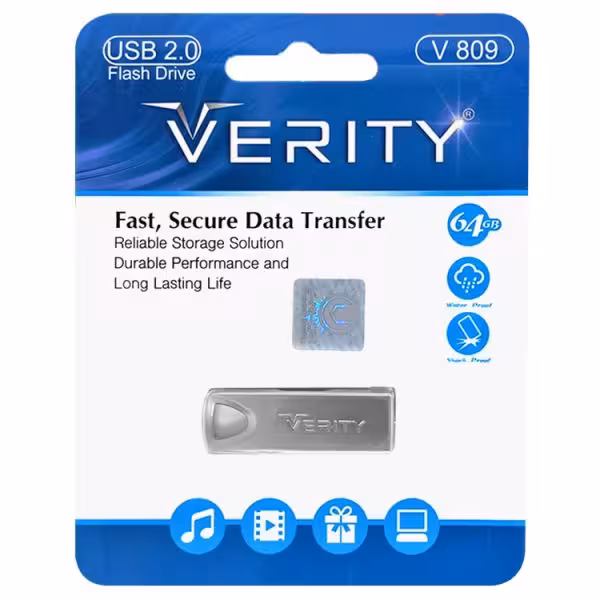فلش مموری VERITY مدل V-809 ظرفیت 64 گیگابایت