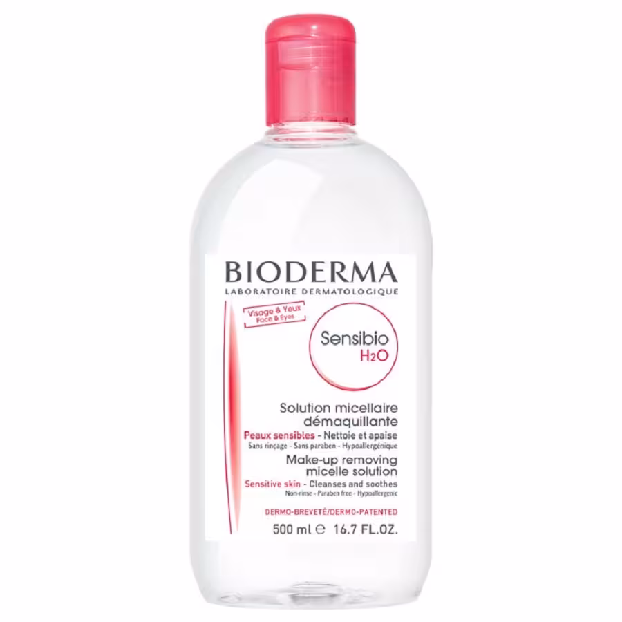 محلول پاک کننده آرایش و آلودگی بایودرما مدل Sensibio H2O