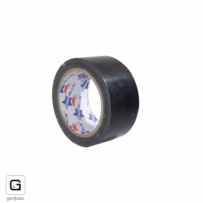 چسب پهن برزنتی مشکی استار بلو عرض 5 سانتی متر
