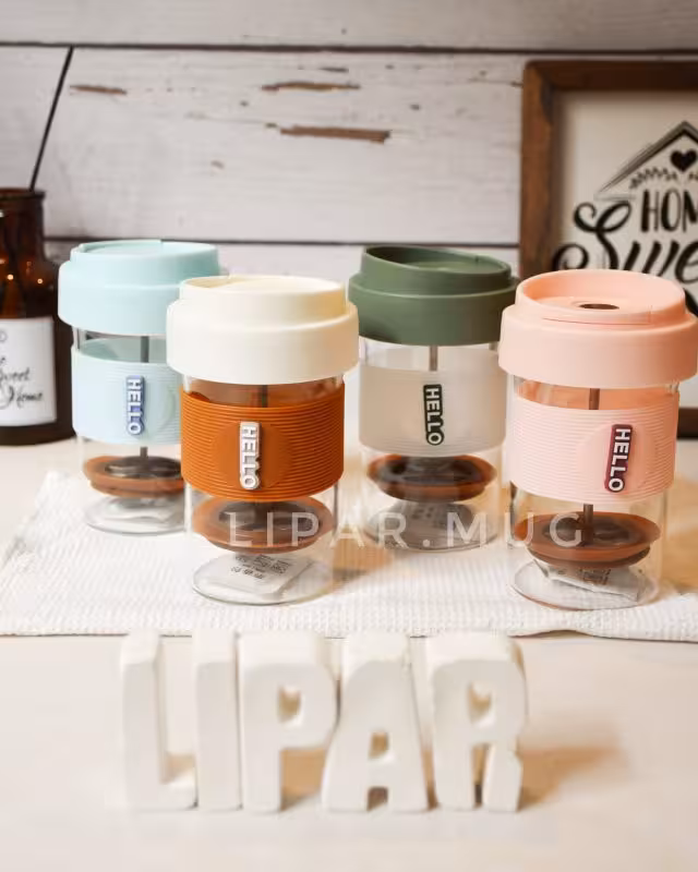 فرنچ پرس لیوانی 300 میل طرح جدید طرح HELLO