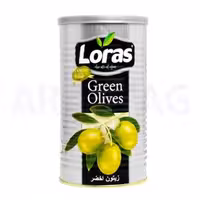 زیتون سبز لوراس قوطی 1300 گرمی