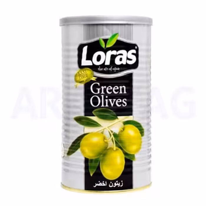 زیتون سبز لوراس قوطی 1300 گرمی